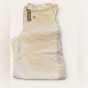 J. Crew Women's Cream Straight Leg Pants